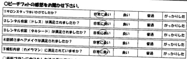 お客様アンケート